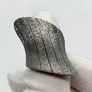 Textured Silver Statement Ring